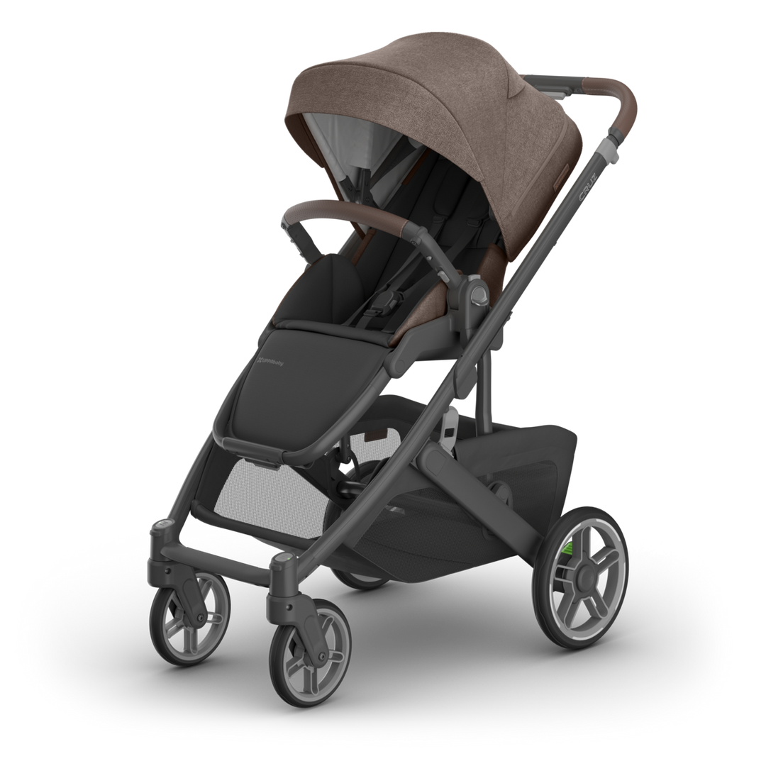 UPPAbaby Cruz V3 Stroller - Owen (Mocha Melange/Carbon Frame/Chestnut Leather)
