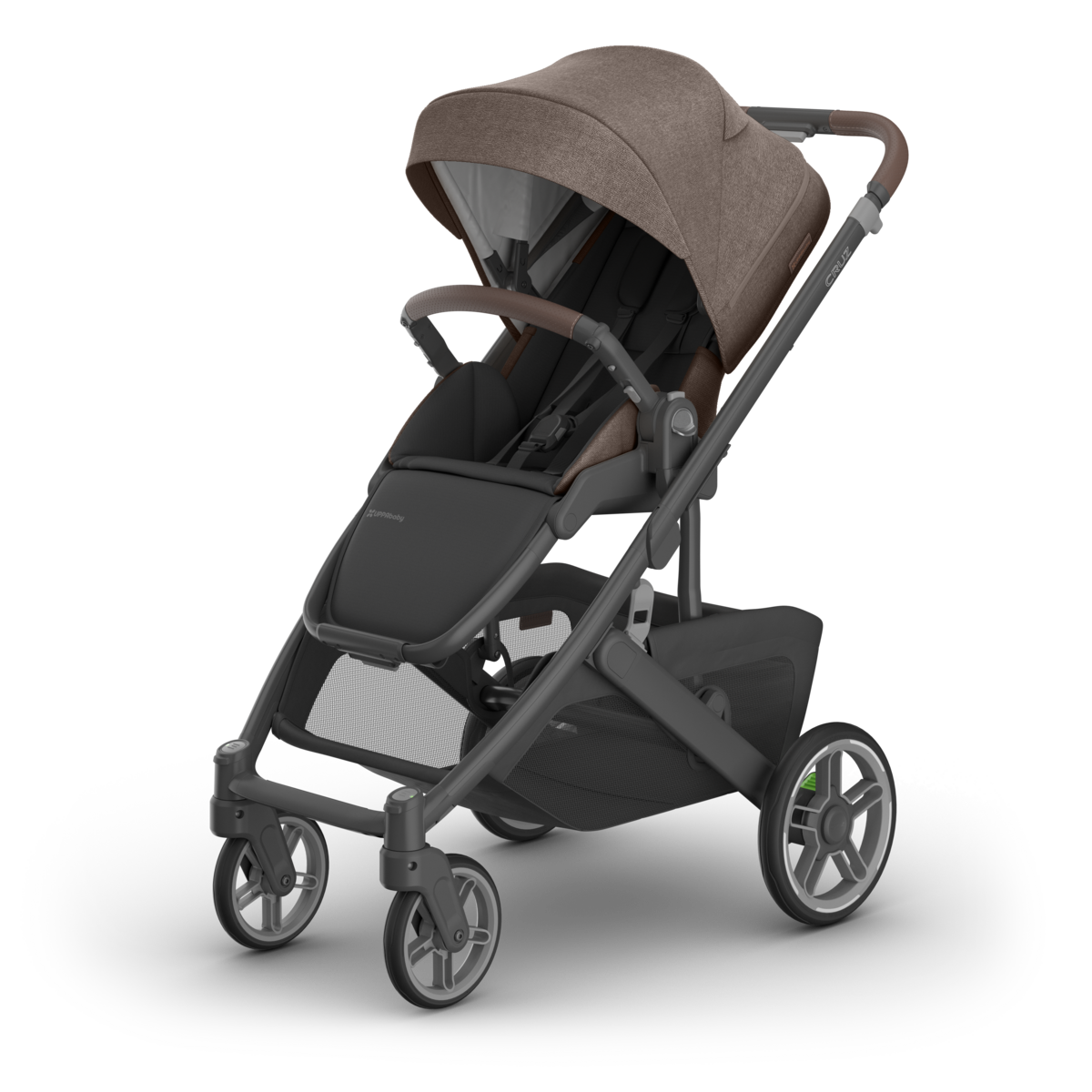 UPPAbaby Cruz V3 Stroller - Owen (Mocha Melange/Carbon Frame/Chestnut Leather)
