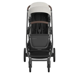 UPPAbaby Cruz V3 Stroller - Savannah (Pearl Gray Jacquard/Silver Frame/Chestnut Leather) - Front View