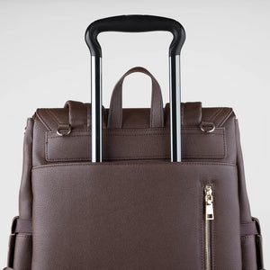 Enya Mond Luna Diaper Bag Backpack - Brunette Trolley Sleeve