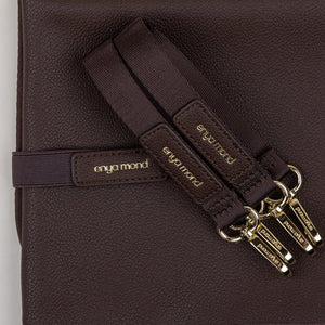 Enya Mond Luna Diaper Bag Backpack - Brunette Stroller Straps