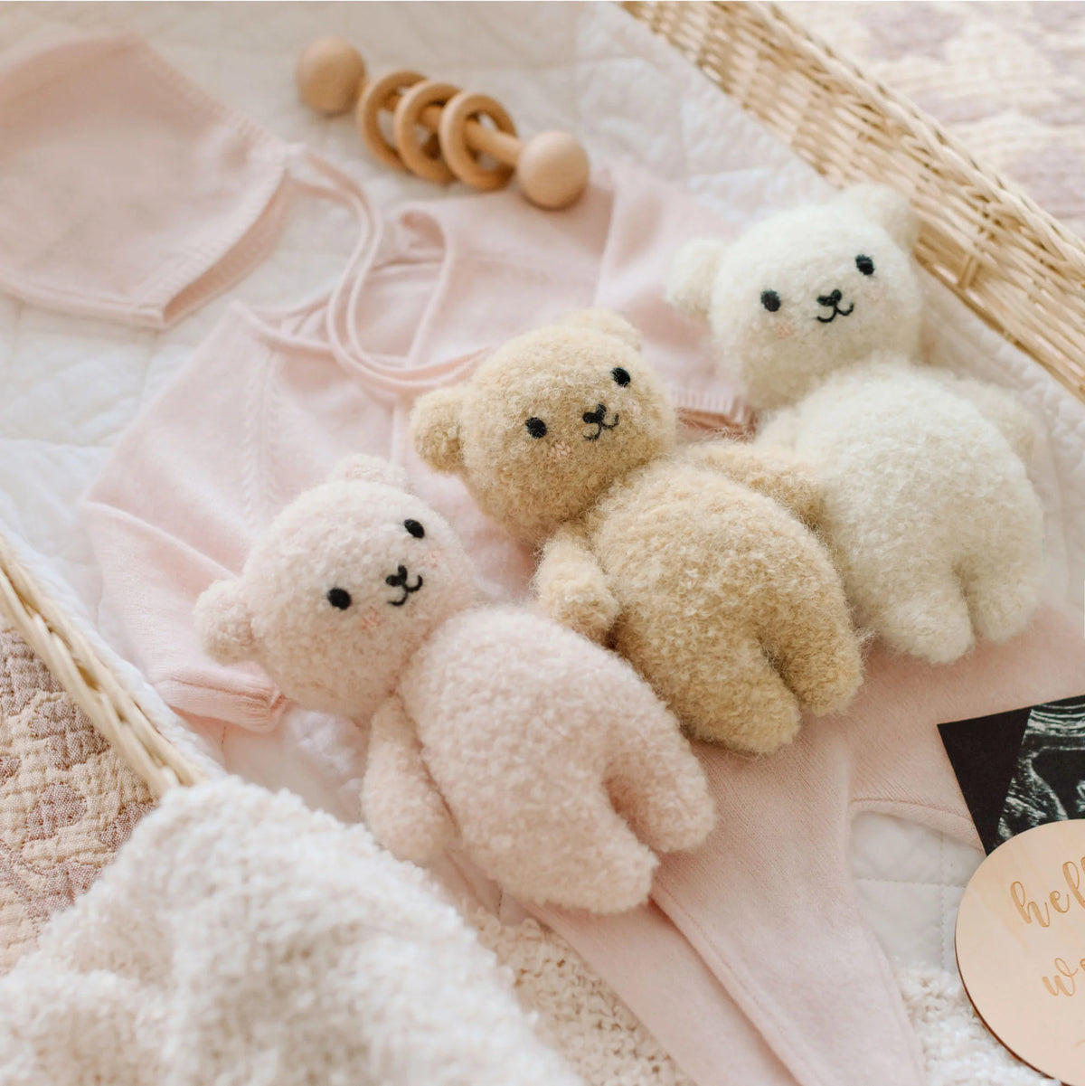 cuddle + kind Hand-Knit Baby Animal - Boucle Bear Lifestyle 3