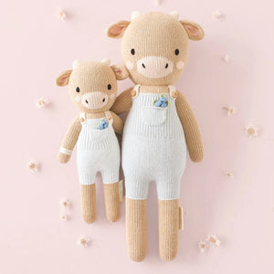 cuddle + kind Hand-Knit Doll - Asher the Cow 2 Sizes