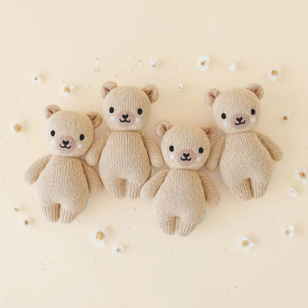cuddle + kind Hand-Knit Baby Animal - Honey Bear Lifestyle 1