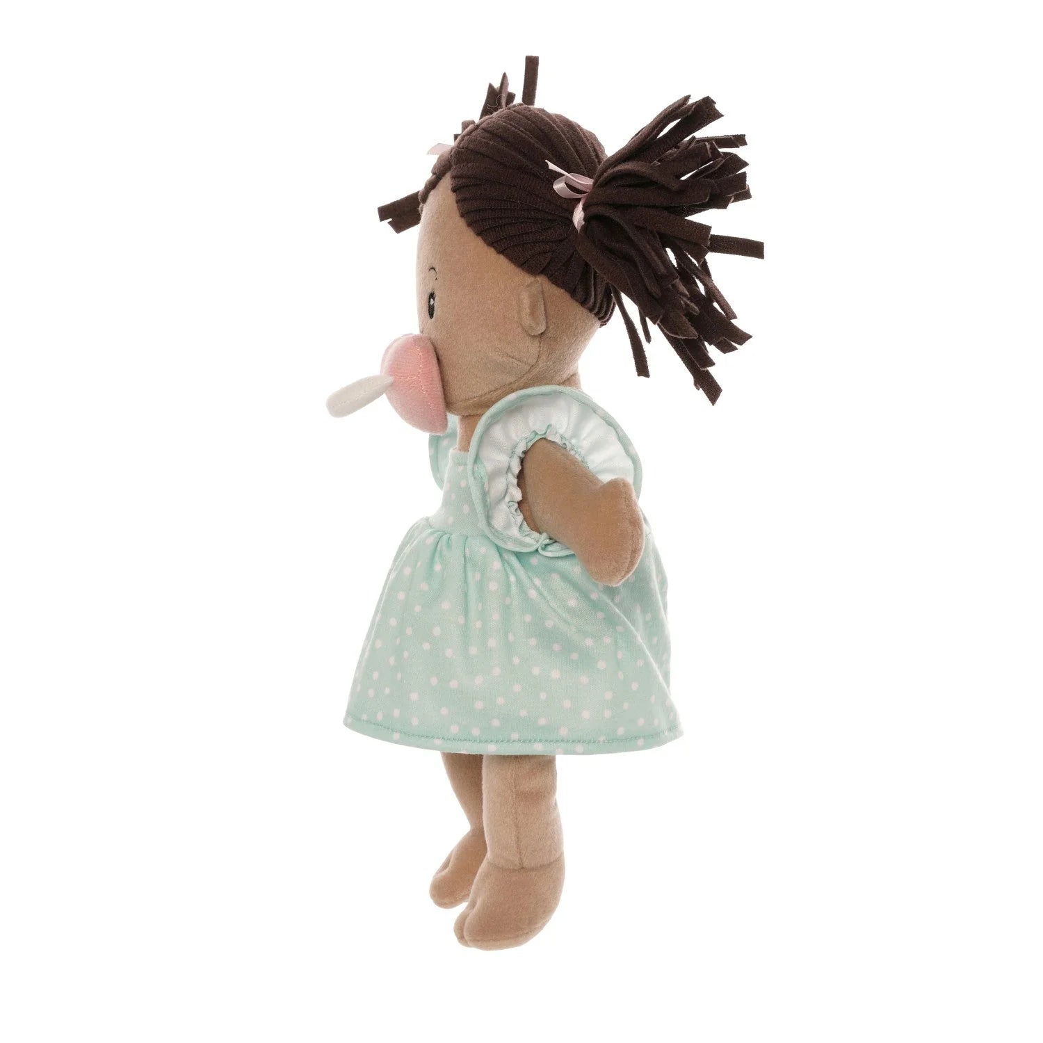 Manhattan Toy Love, Stella Doll - Beige with Brown Pigtails Side View