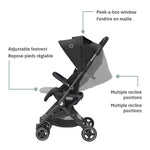 Maxi-Cosi Lara Ultracompact Travel Stroller - Essential Black Features