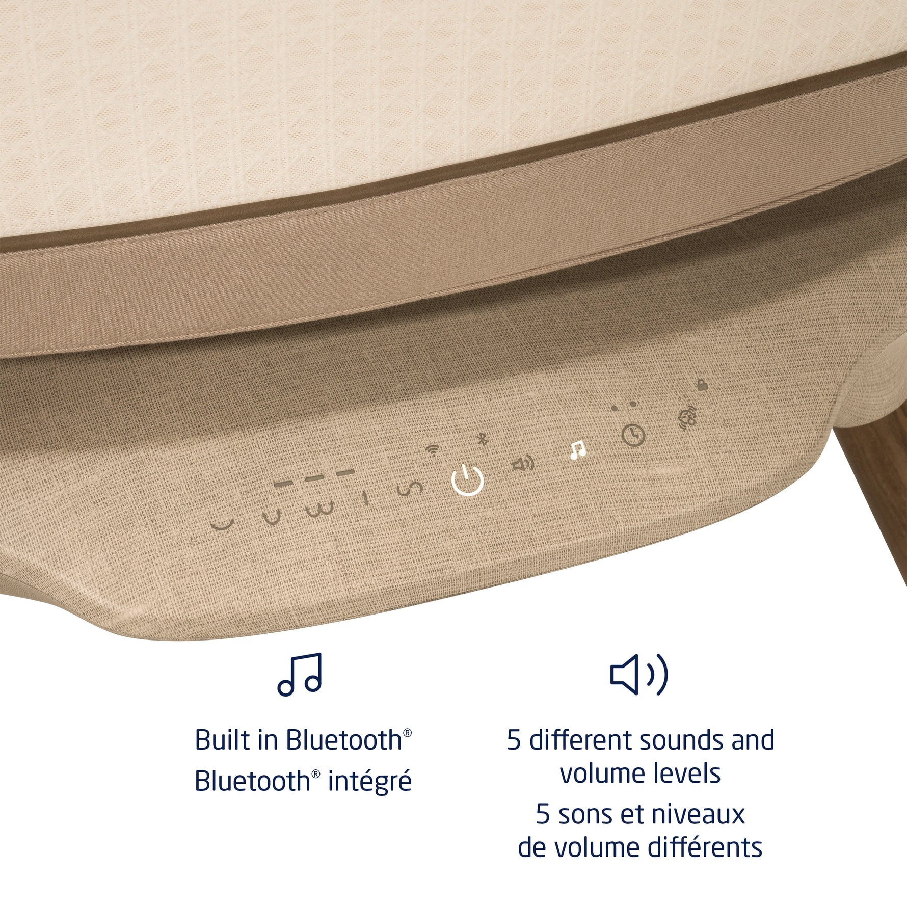 Maxi-Cosi Starling Smart Bassinet - Built-in Bluetooth and 5 Sounds and Volume Levels