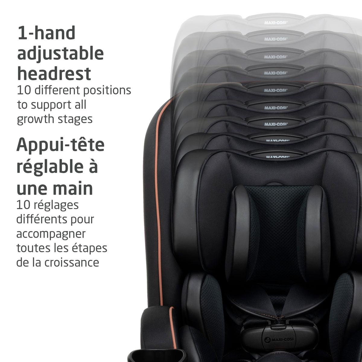 Maxi-Cosi Kani 4-in-1 Convertible Car Seat - Authentic Sport One Hand Adjustable Headrest to 10 Different Positions