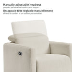 Maxi-Cosi Isla Cloud Swivel Glider & Power Recliner - Vanilla Manual Adjustable Headrest