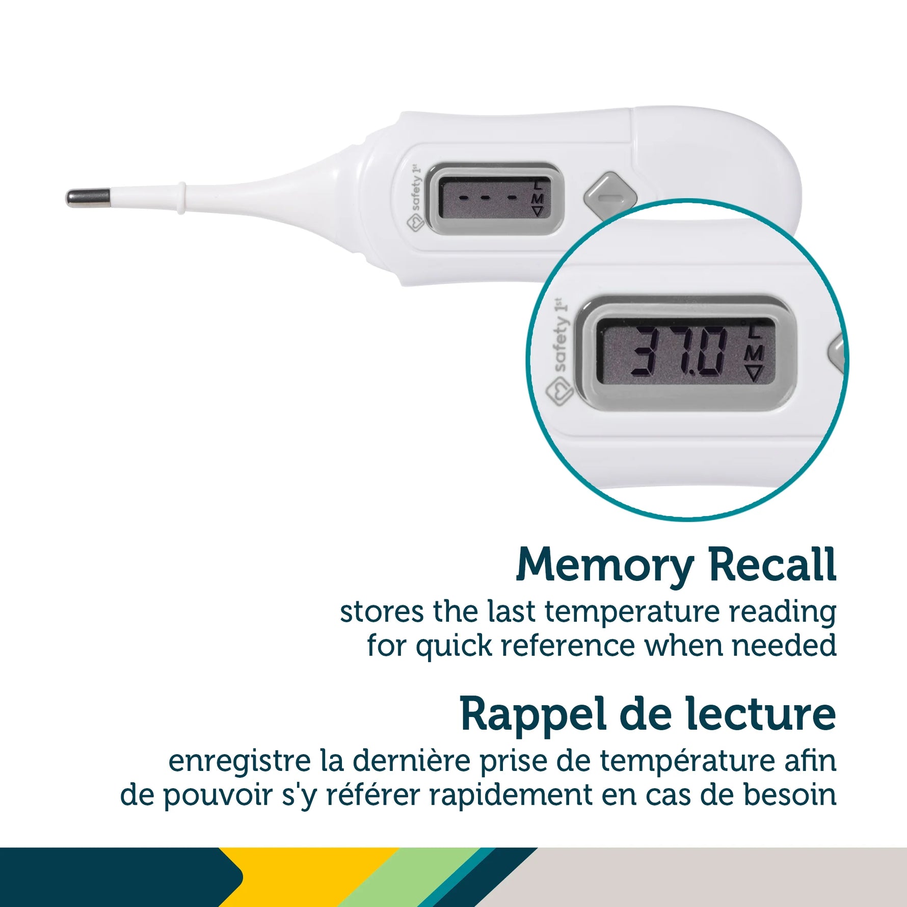 Safety 1st 3 in 1 Nursery Thermometer - Memory Recall