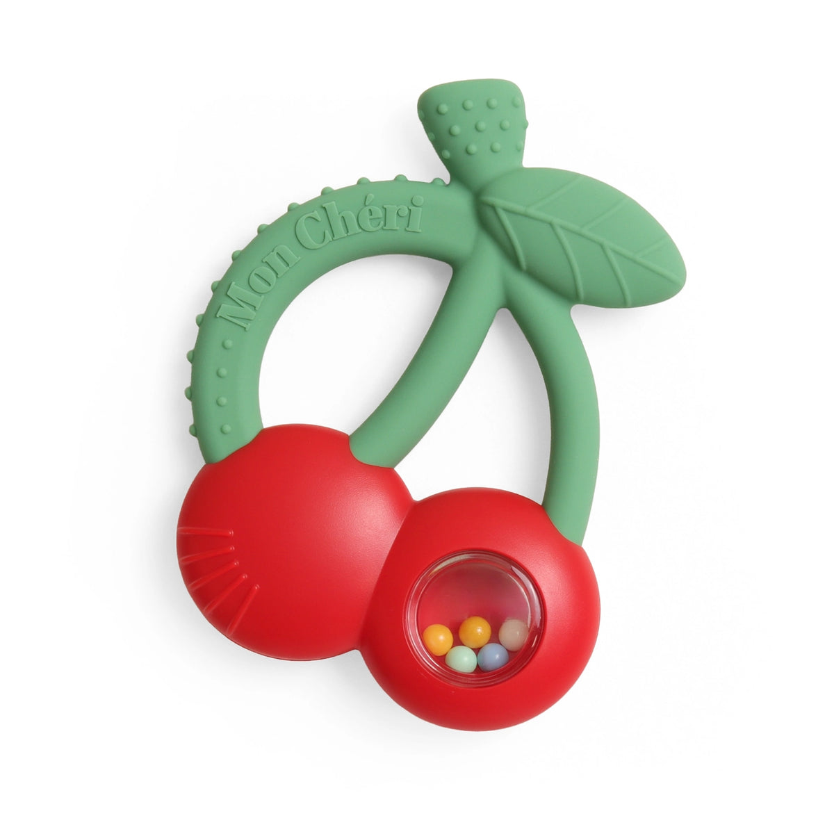 Itzy Ritzy Bitzy Shake™ Silicone Teether with Rattle - Cherries