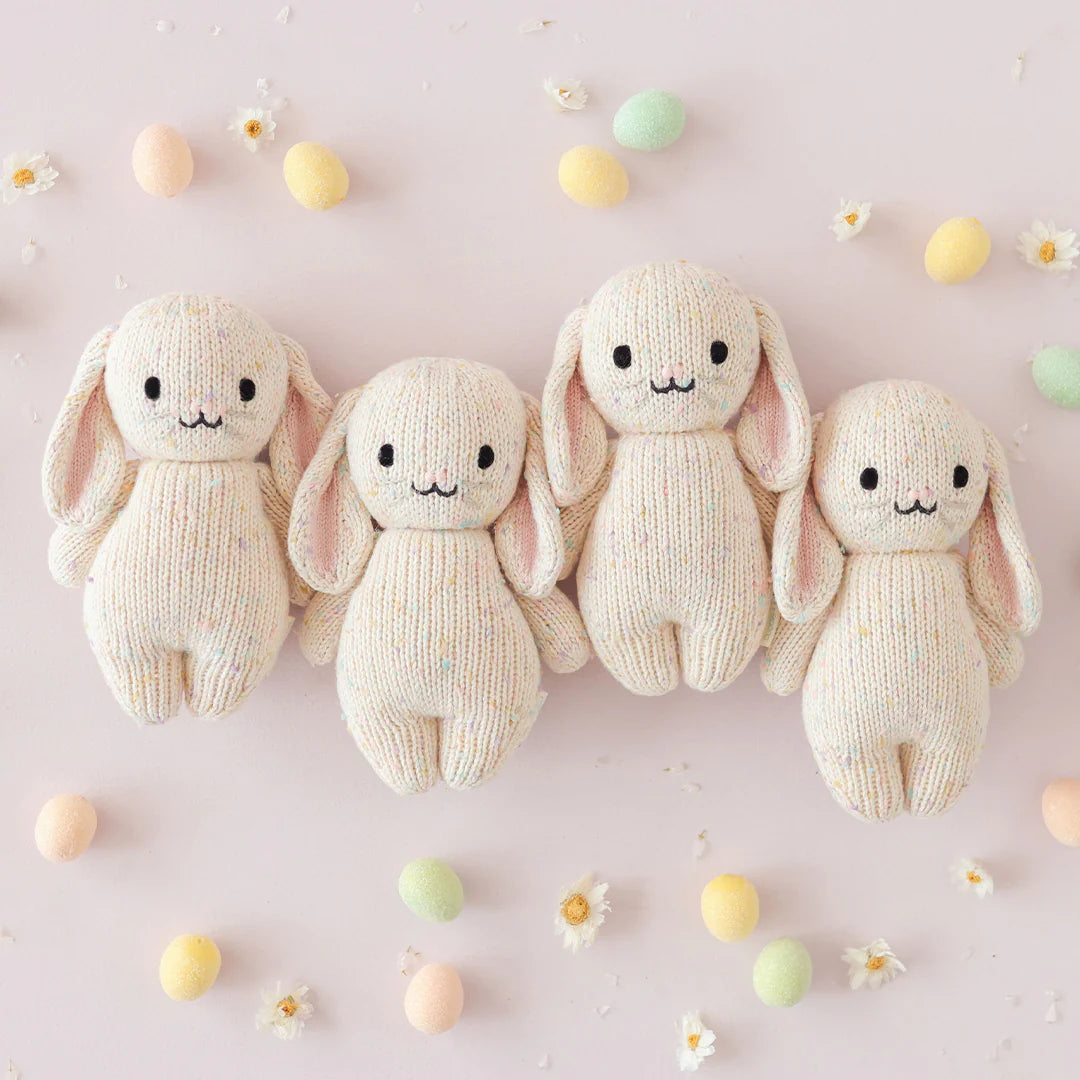 cuddle + kind Hand-Knit Baby Animal - Confetti Bunny Lifestyle 2