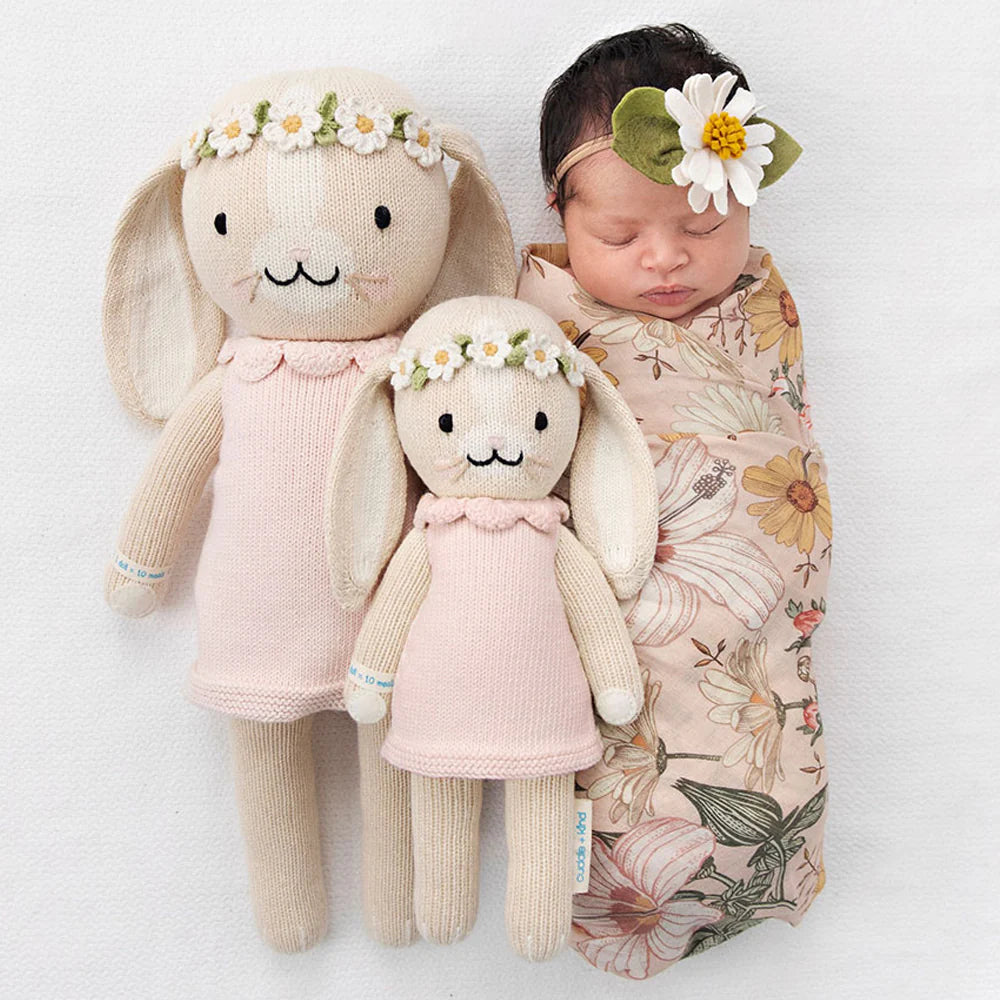 cuddle + kind Hand-Knit Doll - Hannah the Bunny (Blush)