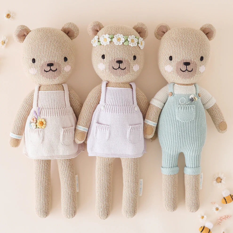 cuddle + kind Hand-Knit Doll - Olivia the Honey Bear Lifestyle 2