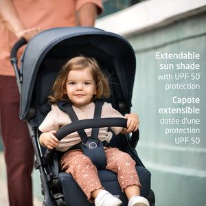 Maxi-Cosi Lara Ultracompact Travel Stroller - Essential Black Extendable UPF 50 Sun Shade