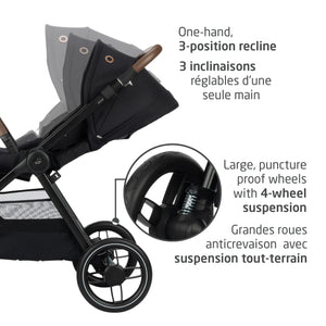 Maxi-Cosi Oxford Stroller & Mico Luxe+ Travel System - One hand recline