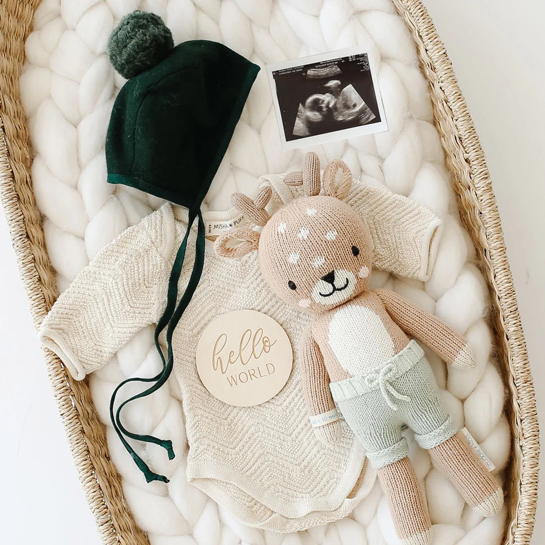 cuddle + kind Hand-Knit Doll - Elliott the Fawn Lifestyle 1