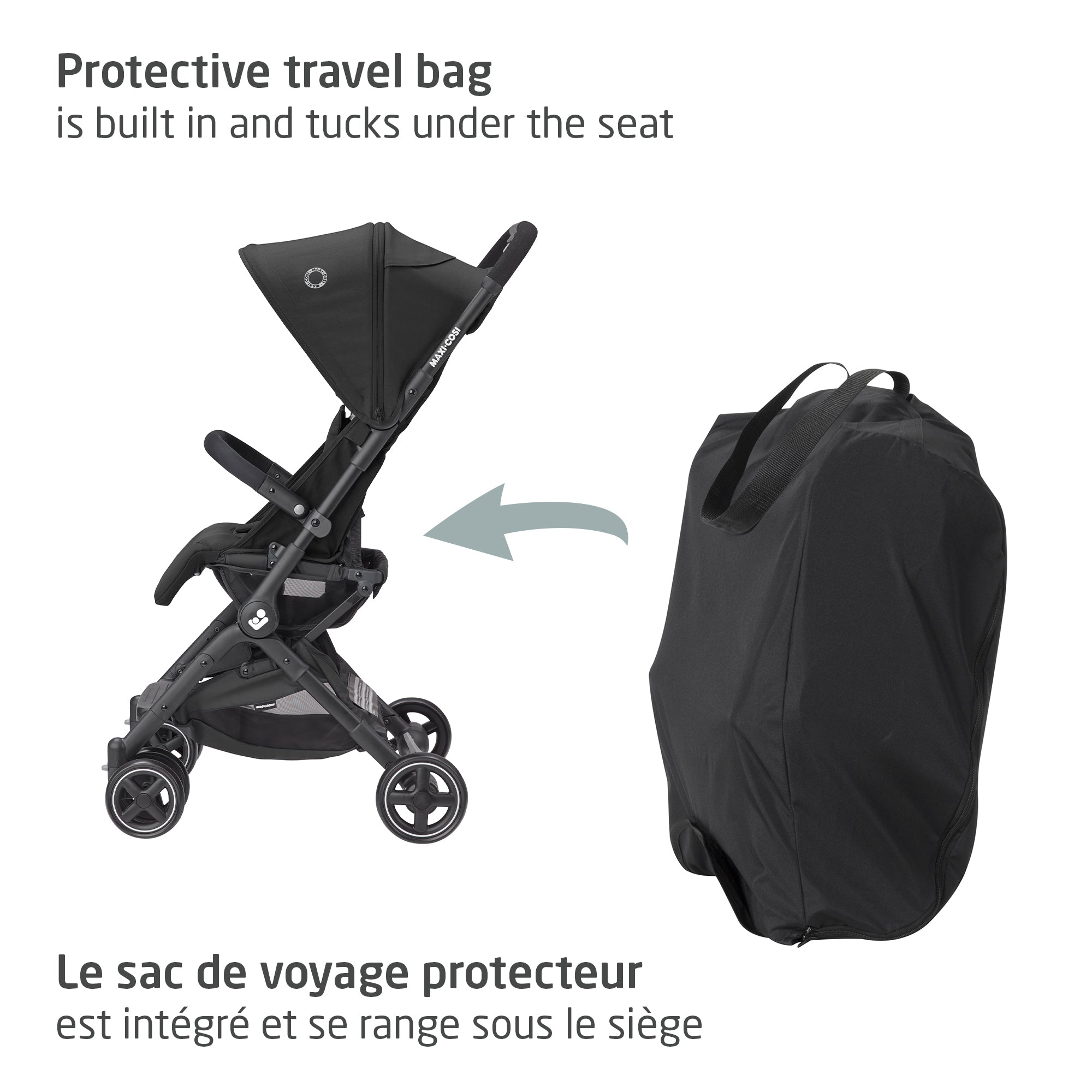 Maxi-Cosi Lara Ultracompact Travel Stroller - Essential Black