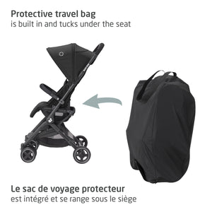 Maxi-Cosi Lara Ultracompact Travel Stroller - Essential Black Included Travel Bag