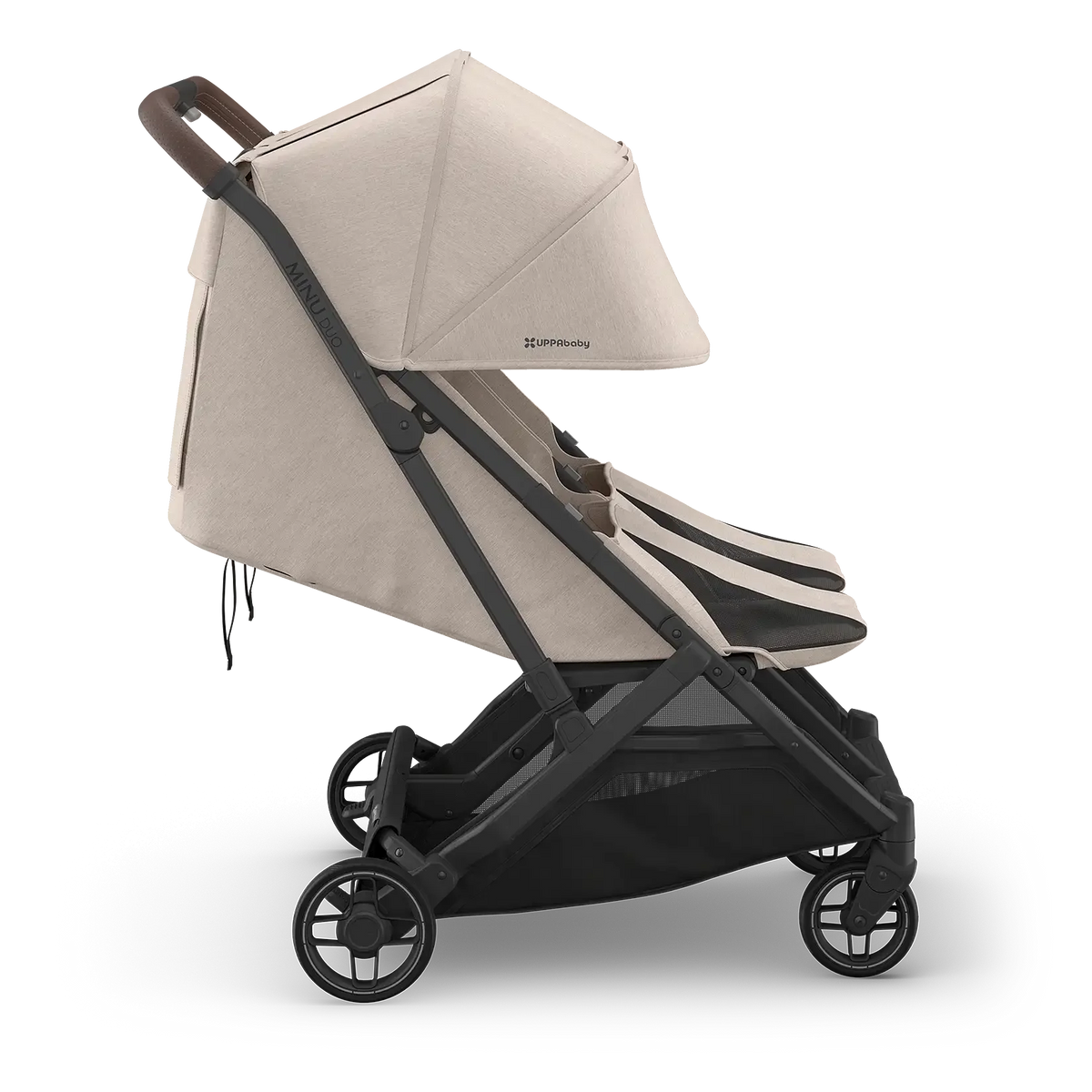 Ada (Sandstone Melange | Carbon Frame | Chestnut Leather) - Side View Reclined