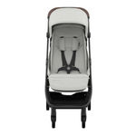 UPPAbaby Minu V3 Stroller - Savannah (Pearl Grey Jacquard/Carbon/Chestnut Leather) - Front View