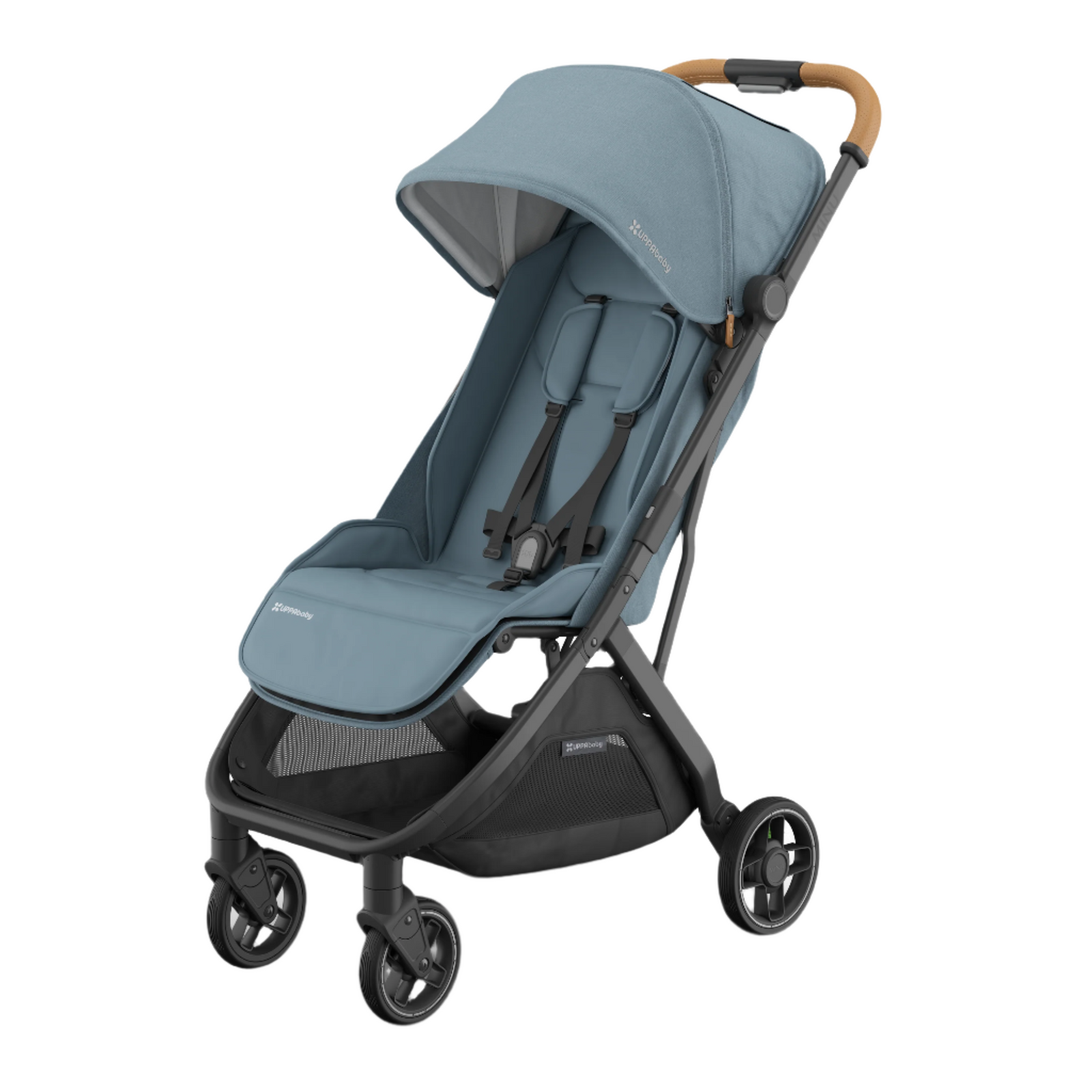 UPPAbaby Minu V3 Stroller - Dillan (Stone Blue/Carbon/Sand Leather)