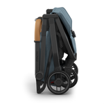 UPPAbaby Minu V3 Stroller - Dillan (Stone Blue/Carbon/Sand Leather) - Folded