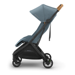 UPPAbaby Minu V3 Stroller - Dillan (Stone Blue/Carbon/Sand Leather) - Side View