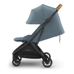 UPPAbaby Minu V3 Stroller - Dillan (Stone Blue/Carbon/Sand Leather) - Side View Reclined