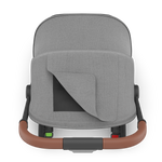 UPPAbaby Minu V3 Stroller - Greyson (Charcoal Melange/Carbon/Saddle Leather) - Peek A Boo Window