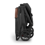 UPPAbaby Minu V3 Stroller - Greyson (Charcoal Melange/Carbon/Saddle Leather) - Folded