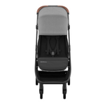UPPAbaby Minu V3 Stroller - Greyson (Charcoal Melange/Carbon/Saddle Leather) - Front View