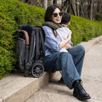 UPPAbaby Minu V3 Stroller - Greyson (Charcoal Melange/Carbon/Saddle Leather) - Lifestyle 2