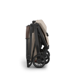 UPPAbaby Minu V3 Stroller - Ada (Charcoal Melange | Carbon Frame | Chestnut Leather) - Folded