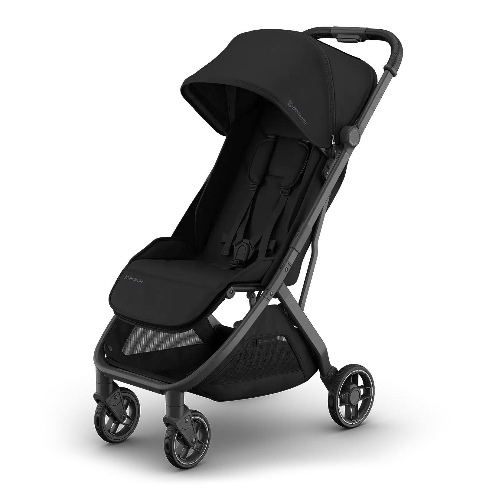 UPPAbaby Minu V3 Stroller - James (Black | Carbon Frame | Black Leather)
