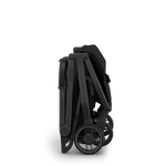 UPPAbaby Minu V3 Stroller - James (Black | Carbon Frame | Black Leather) - Folded
