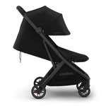 UPPAbaby Minu V3 Stroller - James (Black | Carbon Frame | Black Leather) - Side Profile View