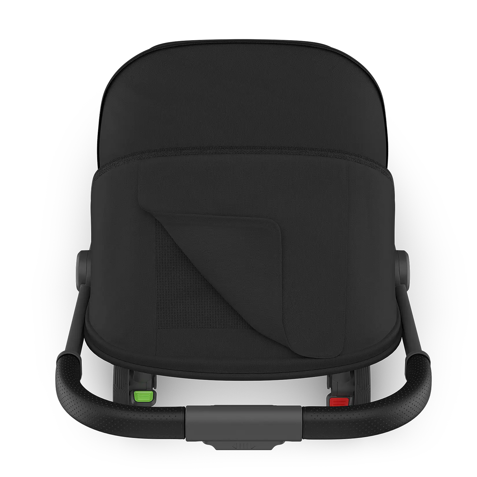 UPPAbaby Minu V3 Stroller - James (Black | Carbon Frame | Black Leather) - Peek-a-Boo Window