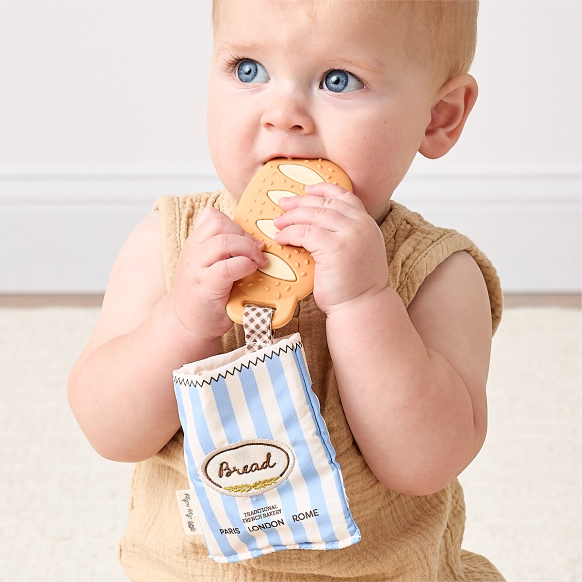 Itzy Ritzy Baguette Teensy Crinkle™ Teether Toy - Lifestyle 2