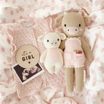 cuddle + kind Hand-Knit Doll - Ava the Cow (Powder Pink) Lifestyle 2
