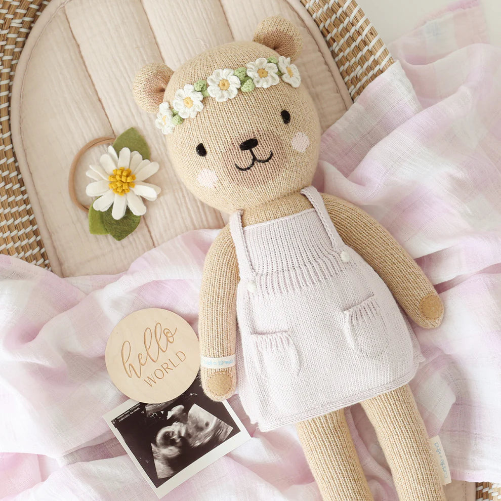 cuddle + kind Hand-Knit Doll - Olivia the Honey Bear