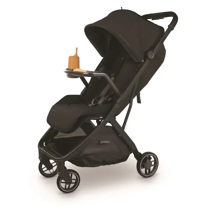 UPPAbaby Minu V3 Snack Tray - Lifestyle 2 with Cup and Food