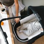 UPPAbaby Bassinet V3 - James (Black | Carbon Frame) - Lifestyle 2