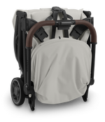 UPPAbaby Minu V3 Stroller - Savannah (Pearl Grey Jacquard/Carbon/Chestnut Leather) - Folded