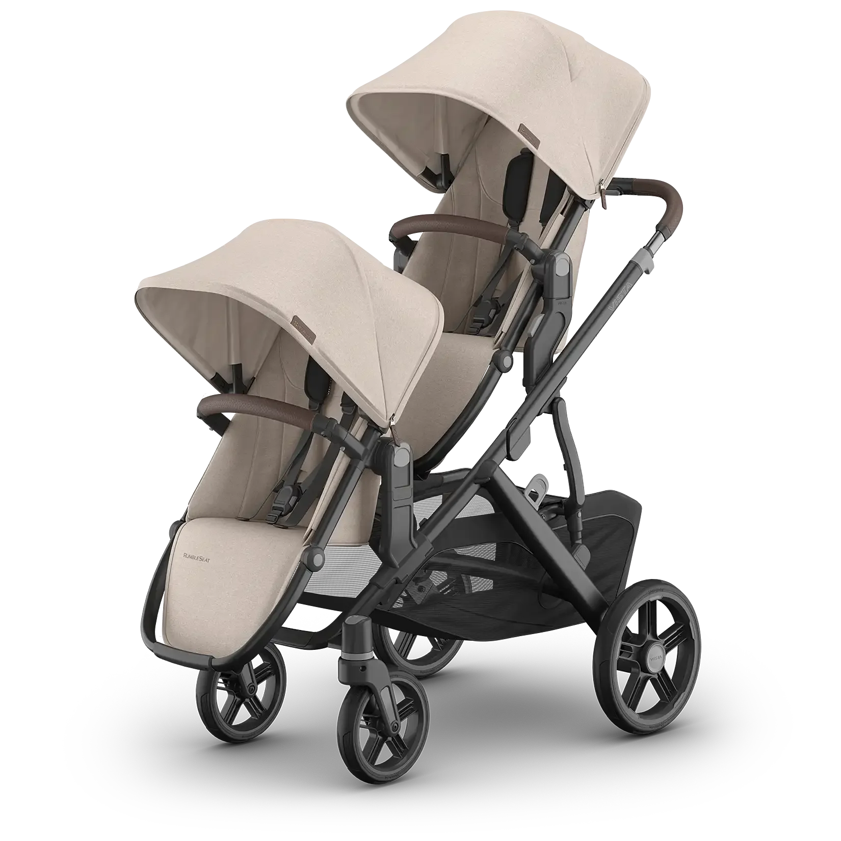 UPPAbaby Vista RumbleSeat V3 - Lifestyle with two seats world facing