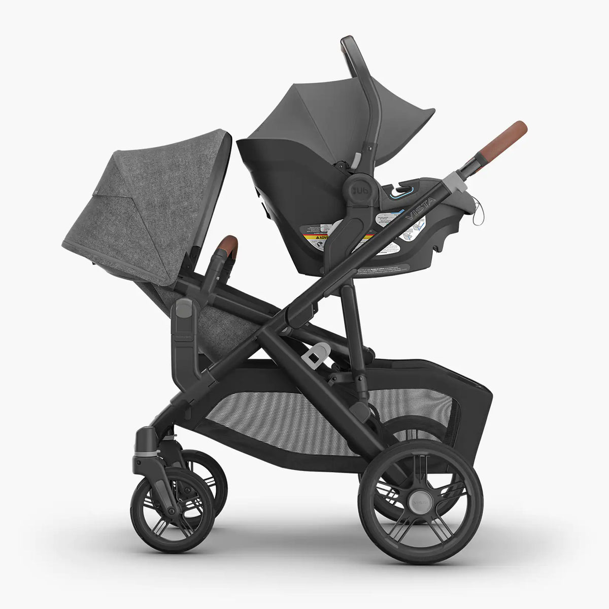 UPPAbaby Vista RumbleSeat V3 - One Infant Car Seat and One RumbleSeat V3 Configuration