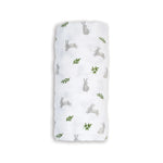 Lulujo Muslin Swaddle Blanket - Bunnies Rolled