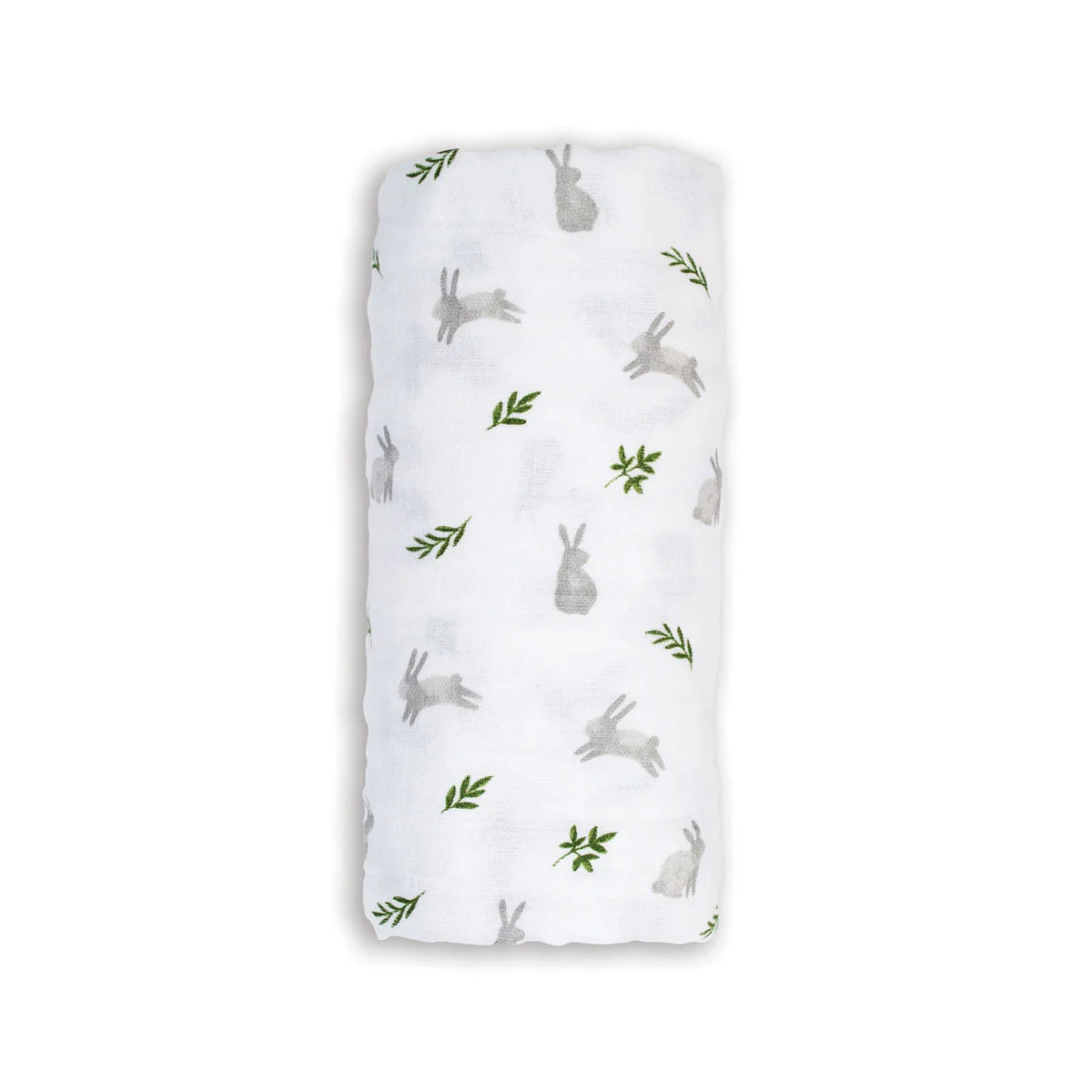 Lulujo Muslin Swaddle Blanket - Bunnies Rolled
