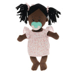 Manhattan Toy Love, Stella Doll - Brown with Black Pigtails - Front View with Pacifier