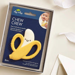 Itzy Ritzy Chew Crew Silicone Teether - Banana Giftable Packaging